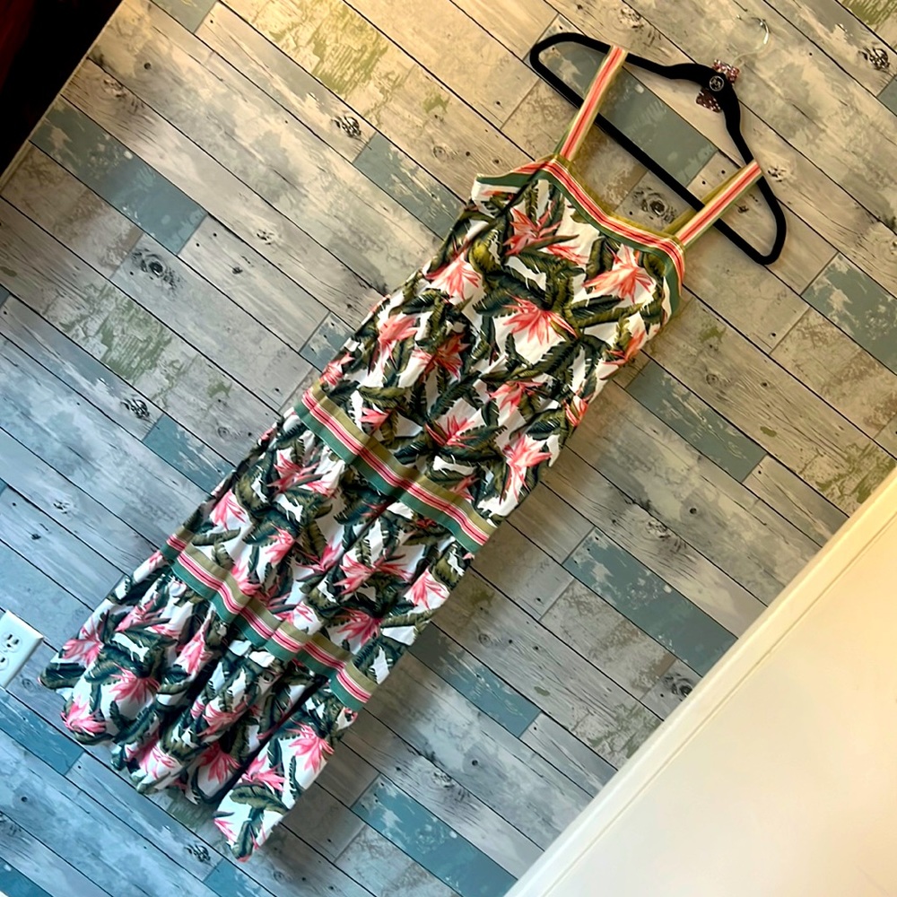 Loft Island Vibes Floral Wide-strapped Maxi Dress
